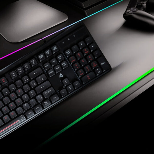 Teclado Gamer Slim Silencioso LED RGB ABNT2 USB para PC/Videogame - Image 6