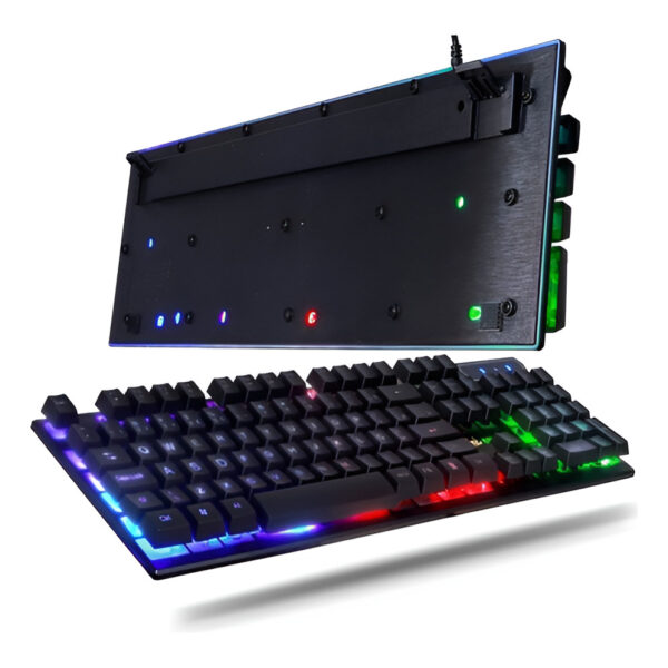 Kit Teclado Gamer Membrana Com Mouse Rgb Luminoso - Image 2