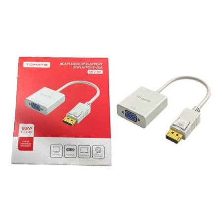 Adaptador DisplayPort para VGA (Macho/Fêmea) - Tomate