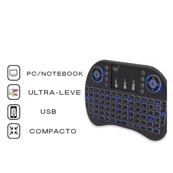 Mini Teclado Controle Sem Fio para Smart TV e PC - Image 3