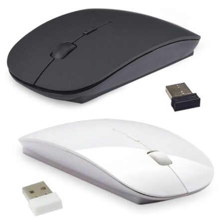 Mouse Sem Fio Slim Óptico Ultrafino USB 2.4GHz 1600DPI