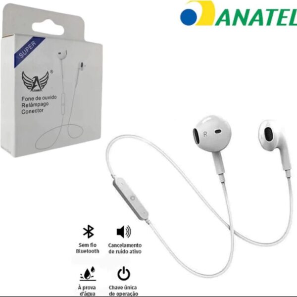 Fone Bluetooth Sem Fio S6 Relâmpago Celular Air Recarregável Fone De Ouvido Intra-Auricular Bluetooth Sem Fio Headset