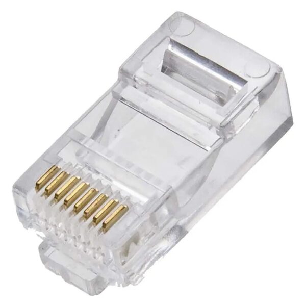 Kit 10 Conector Rj45 Cat5 Plug Rede Cabo Internet Pacote - Image 2