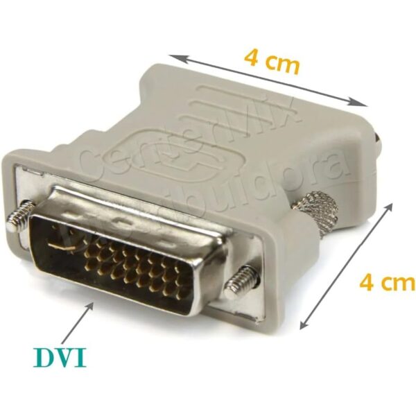 Adaptador Dvi 24+5 Pinos Macho Para Vga 15 Pinos Femea Adaptador DVI X VGA Conversor De Vídeo Dvi Macho X Vga Fêmea - Image 4