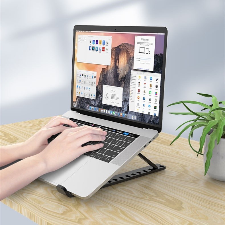 Suporte Articulado Portátil P/ Notebook Ajustável Preto - Imagem 4