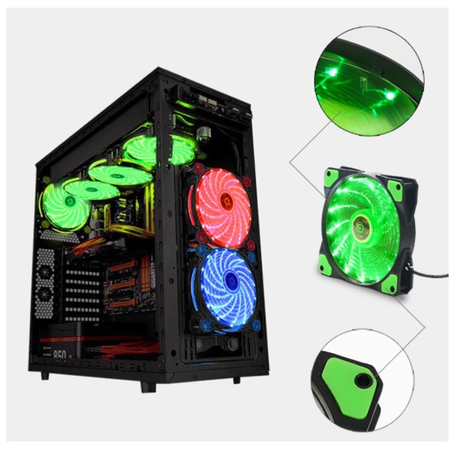 Cooler Fan Ventoinha RGB 120mm P/ Gabinete Gamer - Imagem 2